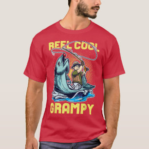 T-shirt Mens Reel Cool Grampy Funny Fishing 873