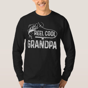 T-shirt Mens Reel Cool Grand-pa Pour Daddy Usa Fishing Fil