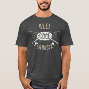 T-shirt Mens Reel Cool grand-père, jolie Fête des pères de