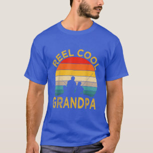 T-shirt Mens Reel Cool Grand-père Pêche Papa Vintage Grand