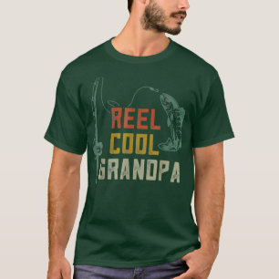T-shirt Mens Reel Cool Grandpa Pêche Chemises Fun Pères