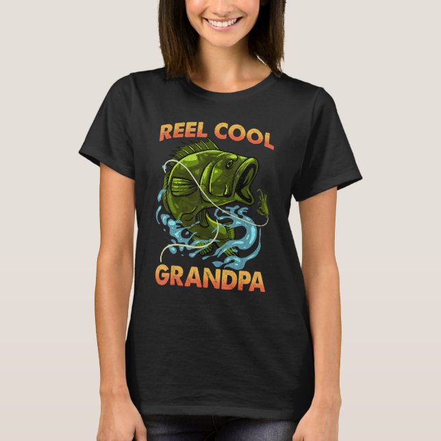 T-shirt Mens Reel Cool Grandpa Shirt Funny Valentine Fathe (Devant)