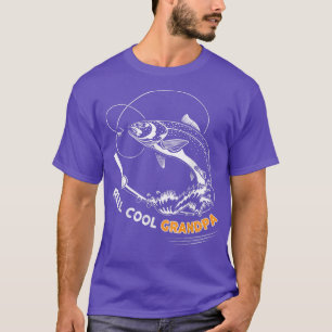 T-shirt Mens Reel Cool Grandpa t Salmon fishing Father