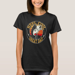 T-shirt Mens Reel Cool Great Papa Fête des pères de pêche