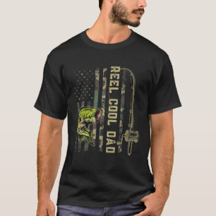 T-shirt Mens Reel Cool Papa Camouflage Drapeau américain D