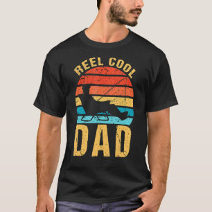 T-shirt Mens Reel Cool Papa Fête des pères de pêche