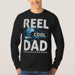 T-shirt Mens Reel Cool Papa Fête des pères Papa Pêche Fish