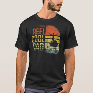 T-shirt Mens Reel Cool Papa Pêcheur Papa Père Père Fis