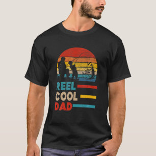 T-shirt Mens Reel Cool Papa Pêcheur Papa Père Père Jour Ca