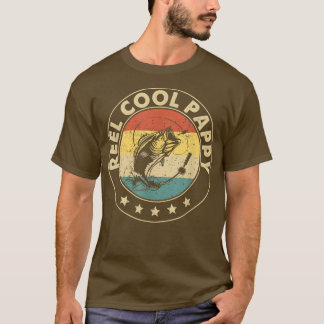 T-shirt Mens Reel Cool Pappy Fishing Funny Poisson Vintage