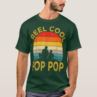 T-shirt Mens Reel Cool Pop Pop Fishing Daddy Vintage Grand