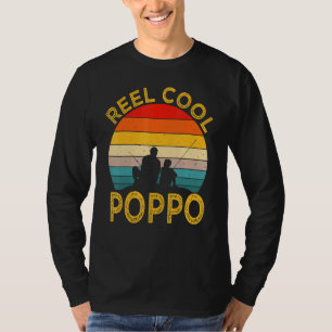 T-shirt Mens Reel Cool Poppo Pêche Papa Vintage Grand-père