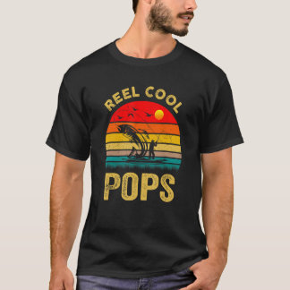 T-shirt Mens Reel Cool Pops Pêche amusant Fête des pères F