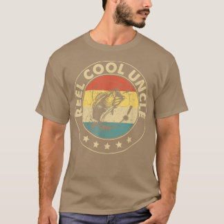 T-shirt Mens Reel Cool Uncle Pêche Poisson amusant Vintage