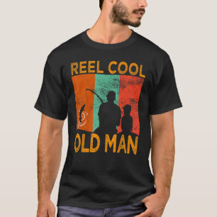 T-shirt Mens Reel Cool Vieux Homme Pêche Papa Vintage Gran