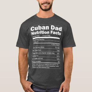 T-shirt Mens Regalo para Papa Nutrition Facts Funky Cubain