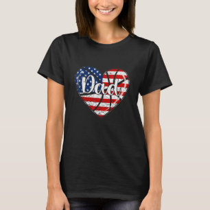 T-shirt Mens Retro 4 juillet Patriotique Basketball Papa U