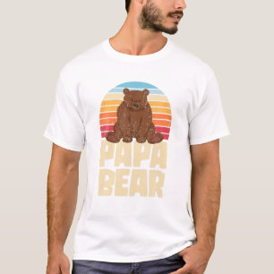 T-shirt Mens Retro Bear Family Daddy Animal Dad Papa Bear