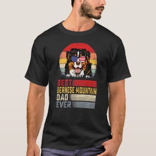 T-shirt Mens Retro Best Bernese Mountain Papa Jamais Père