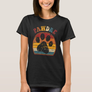 T-shirt Mens Retro Chien Père Chat Papa Pawdre Pet Paw Pap