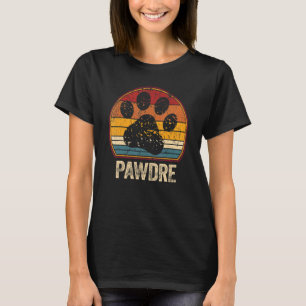 T-shirt Mens Retro Chien Père Chat Papa Pawdre Pet Paw Pap