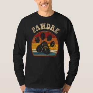 T-shirt Mens Retro Chien Père Chat Papa Pawdre Pet Paw Pap