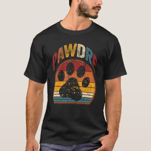 T-shirt Mens Retro Chien Père Chat Papa Pawdre Pet Paw Pap