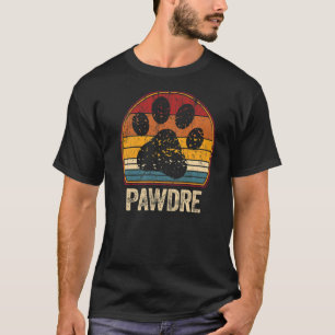 T-shirt Mens Retro Chien Père Chat Papa Pawdre Pet Paw Pap