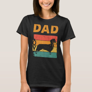 T-shirt Mens Retro Dachshund Papa Wiener Daddy Doxie Propr