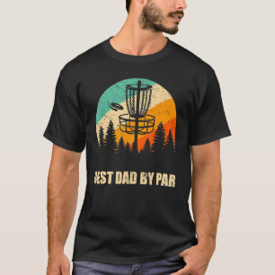 T-shirt Mens Retro Disque Golf Best Papa Sunset Vintage Fr