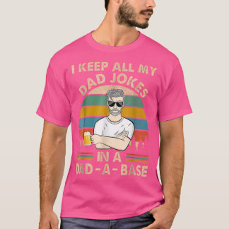T-shirt Mens Retro Garder tous les papa plaisanteries dans