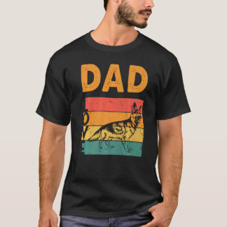 T-shirt Mens Retro German Shepherd Dad Gsd Daddy Dog Owner