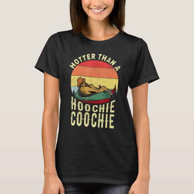 T-shirt Mens Retro Hotter-Than-A-Hoochie-Coochie (Devant)