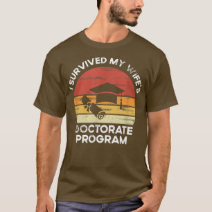 T-shirt Mens Retro J'ai survécu au programme de doctorat d