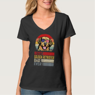 T-shirt Mens Retro Meilleur Parrain D'Or Papa Jamais Père