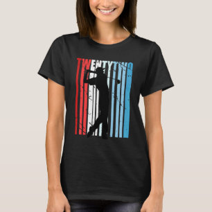 T-shirt Mens Retro Mens 22e Golf Joueur d'anniversaire Vin