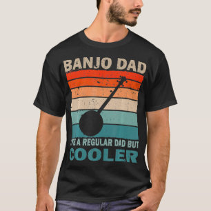 T-shirt Mens Retro Musique vintage Papa Banjo Lecteur et v