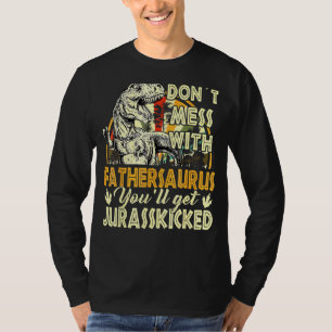 T-shirt Mens Retro Père Rex Saurus Fête des pères