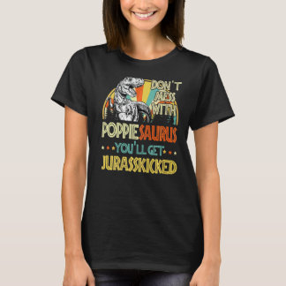 T-shirt Mens Retro Poppiesaurus Dinosaur Rex Vintage Faune