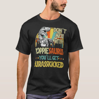 T-shirt Mens Retro Poppiesaurus Dinosaur Rex Vintage Faune