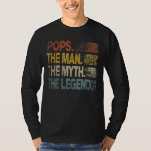 T-shirt Mens Retro Pops Man Myth Légende Vintage Père's D