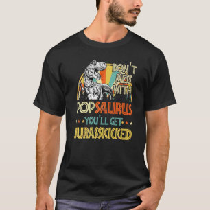 T-shirt Mens Retro Popsaurus Dinosaur Rex Père Vintage