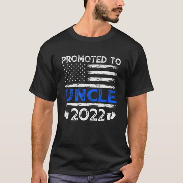 T-shirt Mens Retro Promu À Oncle 2022 Drapeau Américain Pè (Devant)