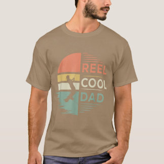 T-shirt Mens Retro Reel Cool Papa Pêcheur Pêcheur Fisher 