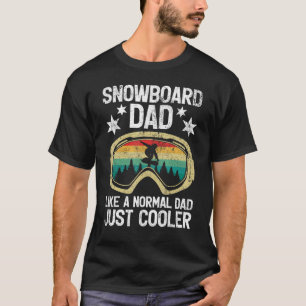 T-shirt Mens Retro Style Snowboarding Papa Like A Regular