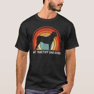 T-shirt Mens Retro Style Vintage Meilleur Mastiff Papa Jam