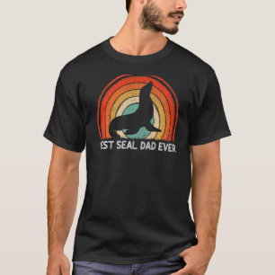 T-shirt Mens Retro Style Vintage Meilleur phoque Papa Jama