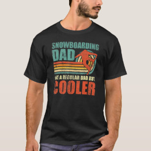 T-shirt Mens Retro Style Vintage Snowboard Papa's Père