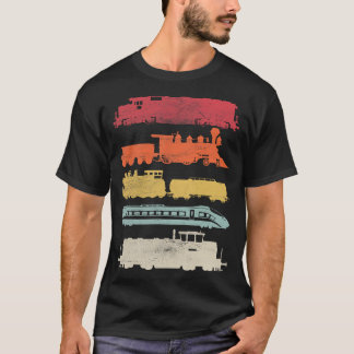 T-shirt Mens Retro Trains Vintages Amateurs Noël