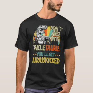 T-shirt Mens Retro Unclesaurus Dinosaur Rex Père Vintage